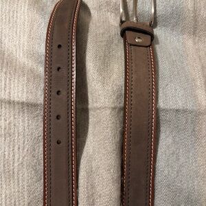 Genuine Italian leather Men’s belt Hand Made two tone brown 40-42